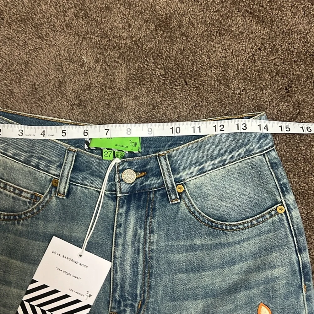 NWT Sandrine Rose Embroidered Rose Denim, Sz 27 - Picture 4 of 6